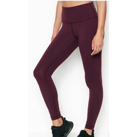Victoria's Secret Studio 7/8 Leggings Burgundy - Picture 1 of 12